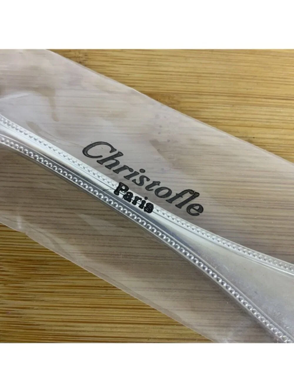 Christofle France Perles Silverplate Teaspoon Discontinued Flatware New